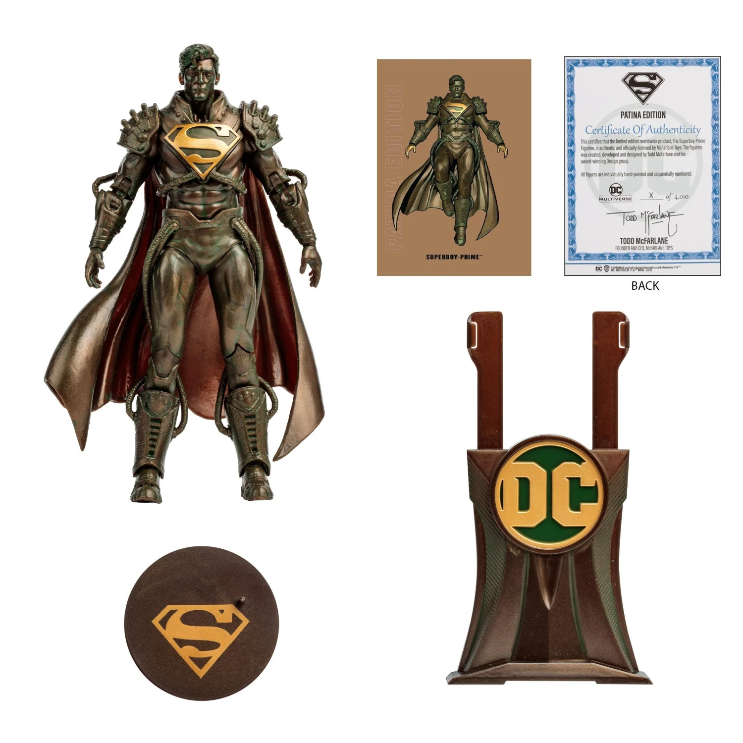 McFarlane DC Multiverse 7 Inch Action Figure - Superboy Prime (Patina) (Gold Label) - Image 3