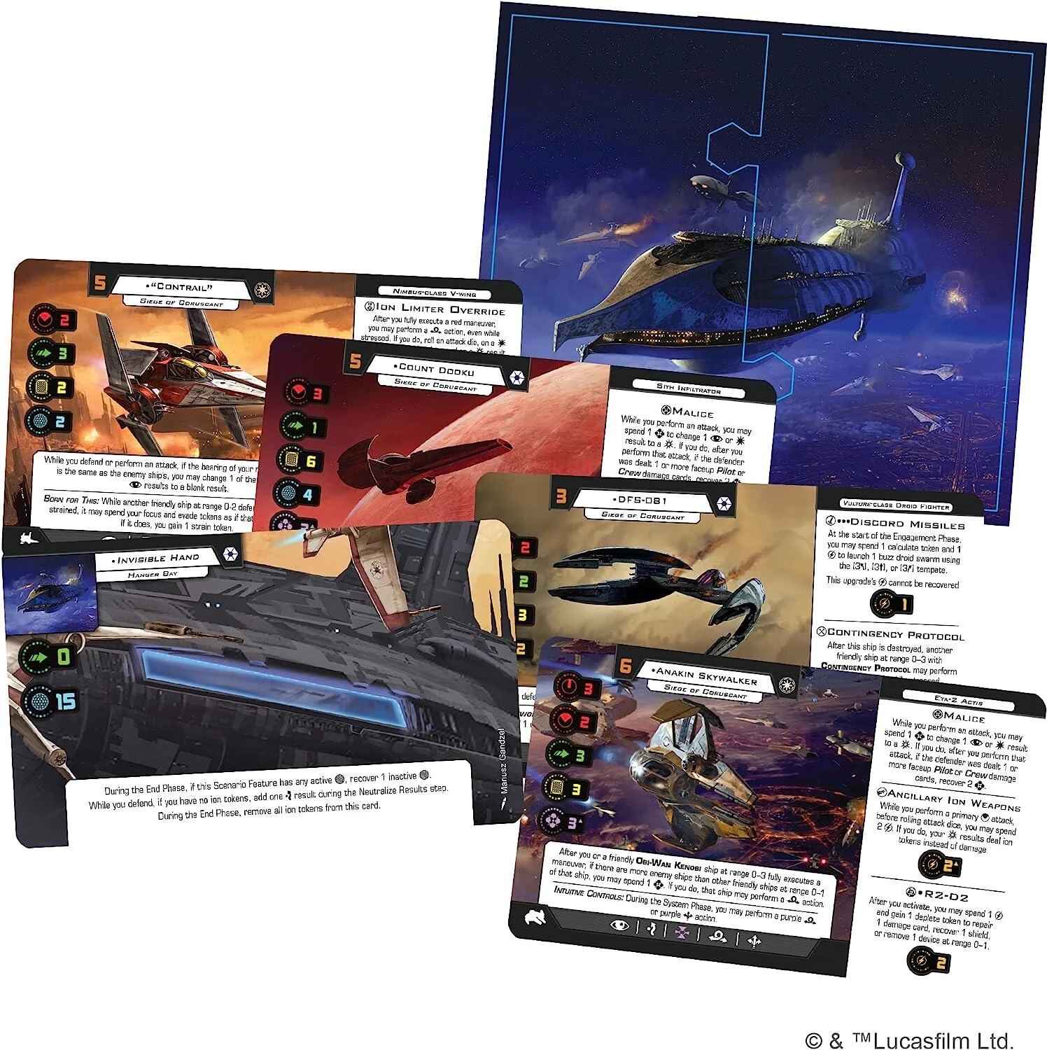 Atomic Mass Games Star Wars X-Wing: Siege Of Coruscant Battle Pack - Image 3