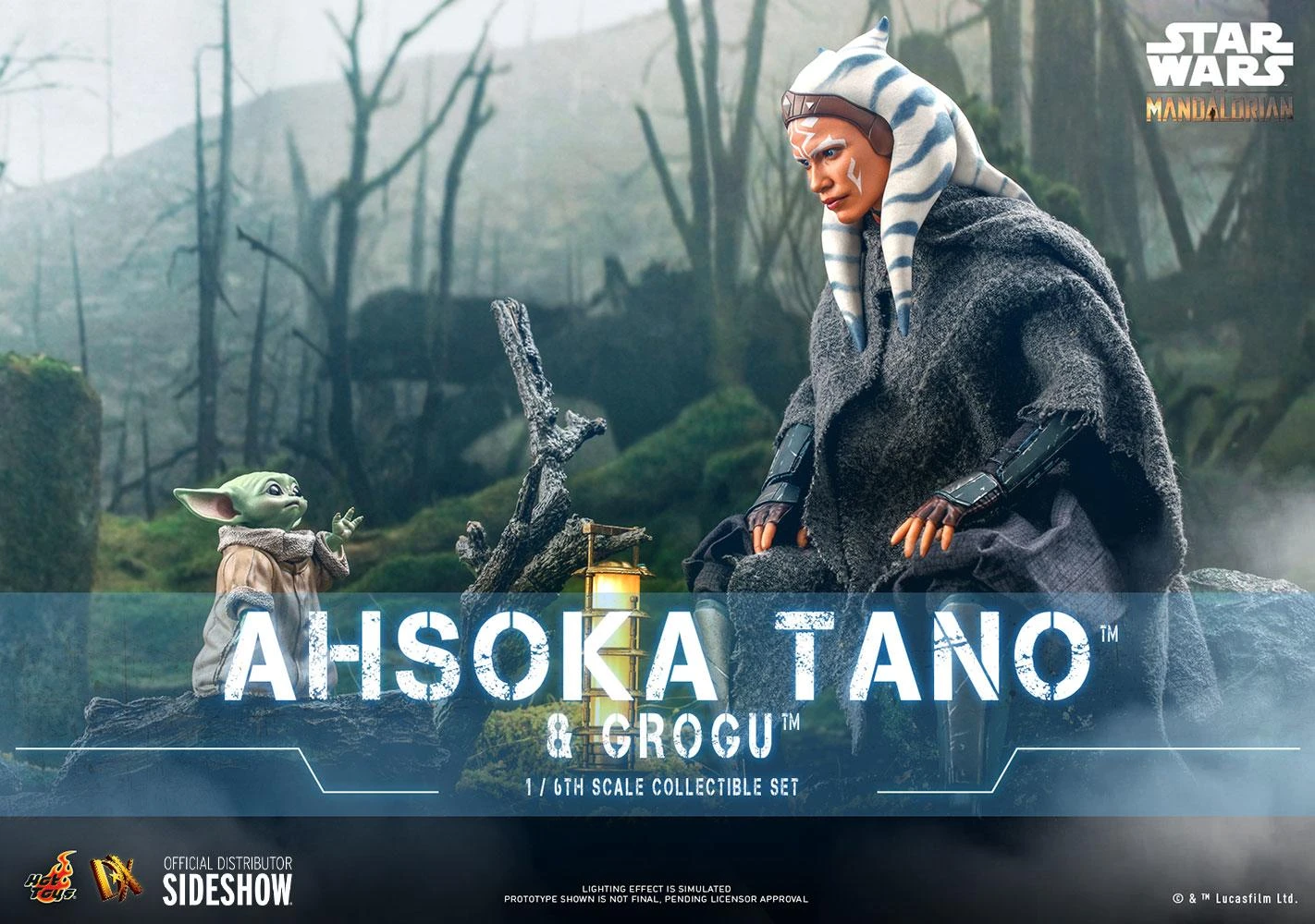 *PRE-ORDER Ahsoka Tano And Grogu (The Mandalorian) - Star Wars Hot Toys Collectibles 1/6 Scale Action Figure - Image 7