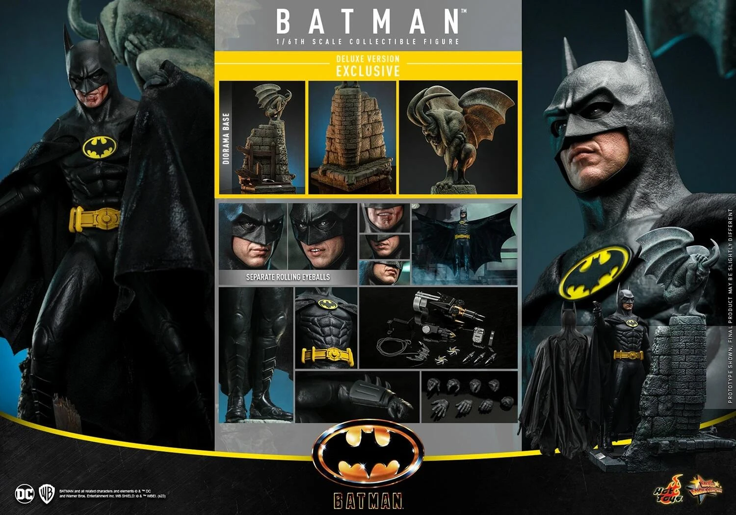 *PRE-ORDER Batman (Deluxe) - Batman 1989 Hot Toys Collectibles 1/6 Scale Action Figure - Image 7