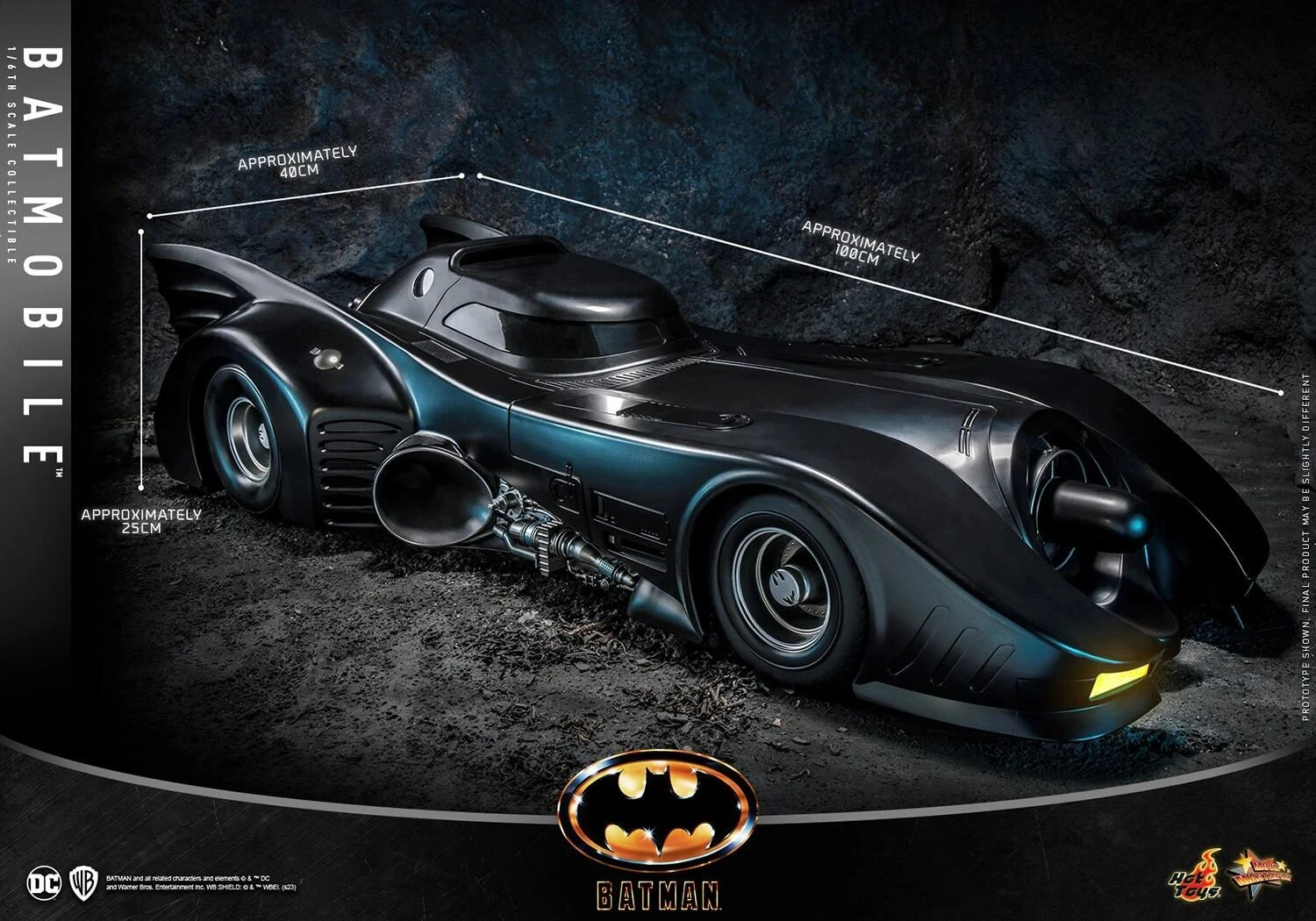 *PRE-ORDER Batmobile - Batman 1989 Hot Toys Collectibles 1/6 Scale Vehicle - Image 7