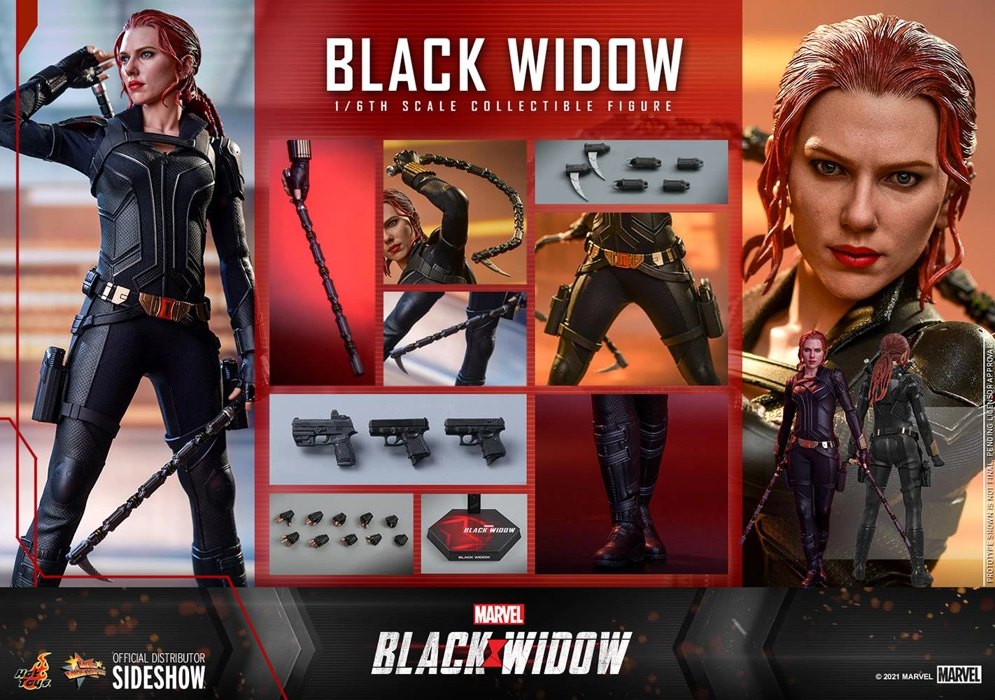Black Widow - Marvel Hot Toys Collectibles 1/6 Scale Action Figure - Image 6