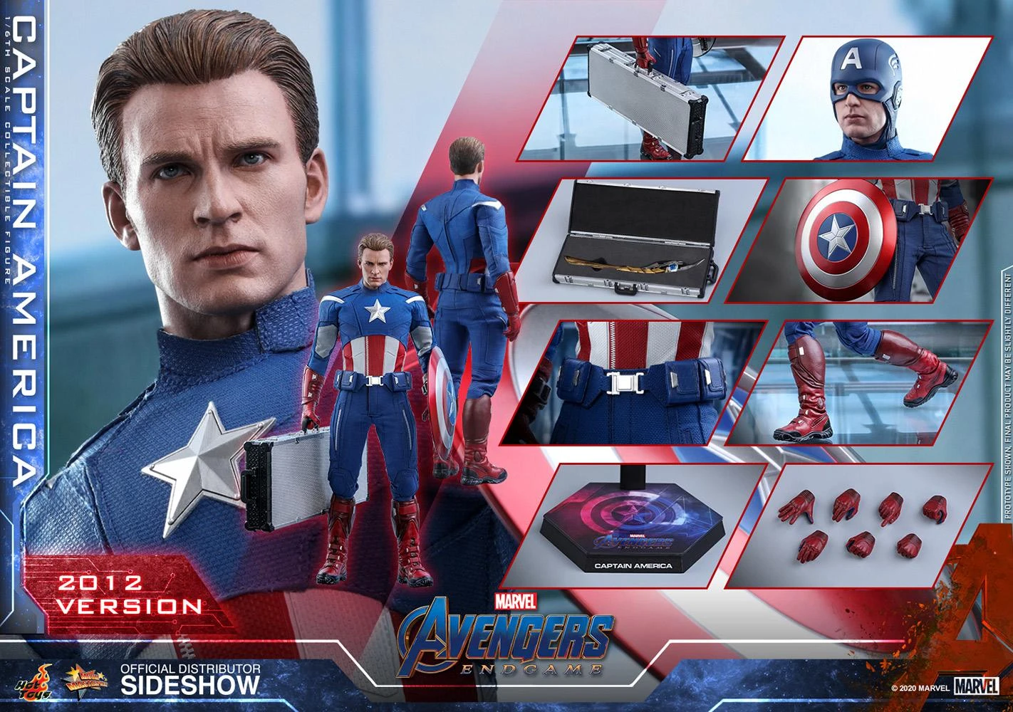 Captain America (2012 Version) - Marvel Hot Toys Collectibles 1/6 Scale Action Figure - Image 4