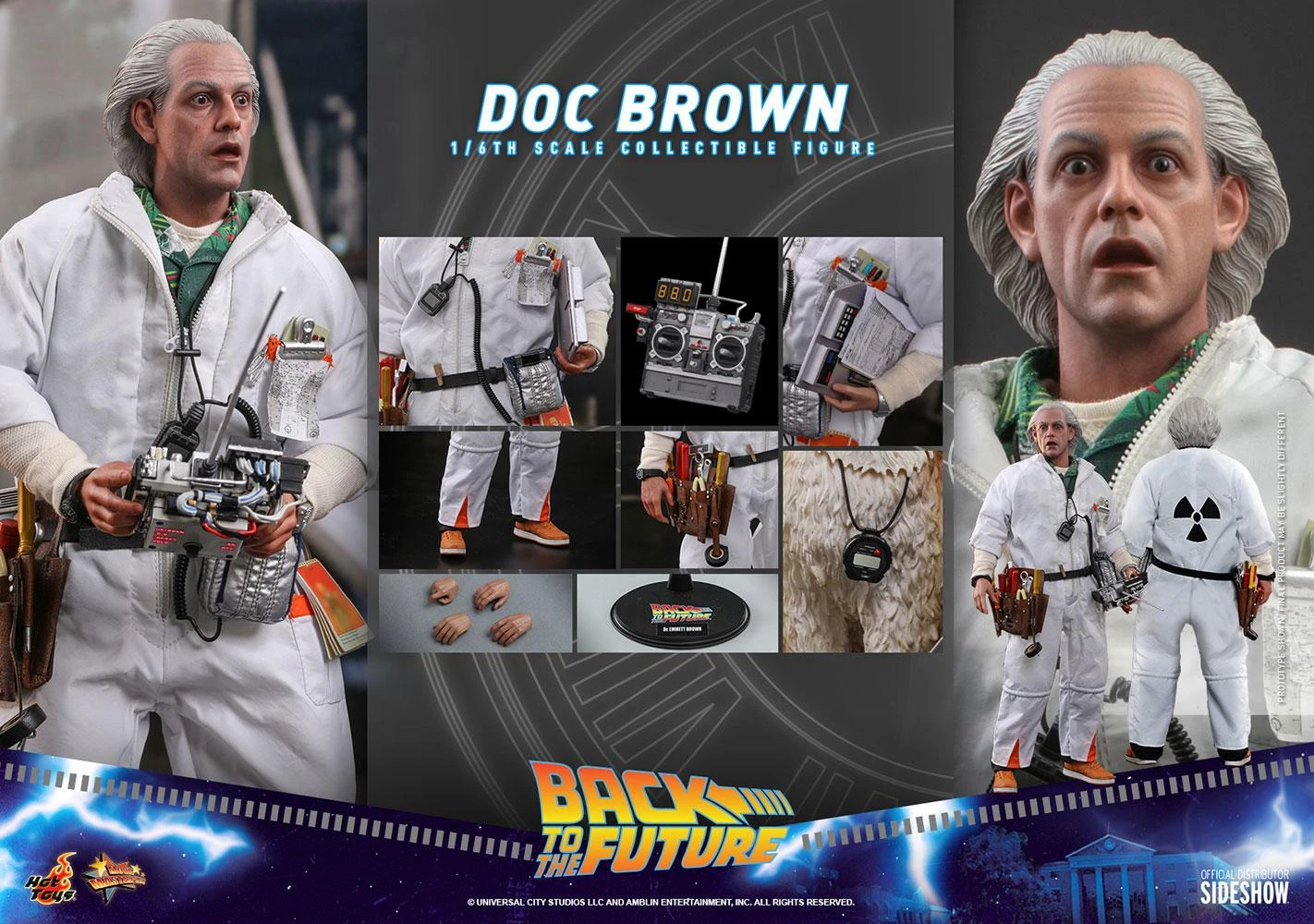 Doc Brown - Back To The Future Hot Toys Collectibles 1/6 Scale Action Figure - Image 4