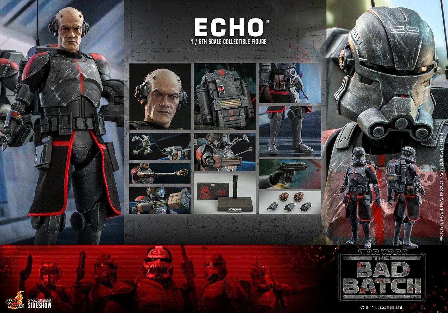 Echo - The Bad Batch - Star Wars Hot Toys Collectibles 1/6 Scale Action Figure - Image 4