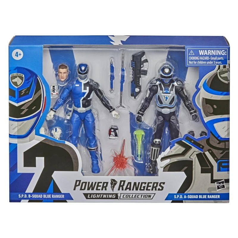 Hasbro Power Rangers Lightning Collection 6-Inch Action Figure Twin Pack - SPD B-Squad Blue Ranger Vs A-Squad Blue Ranger