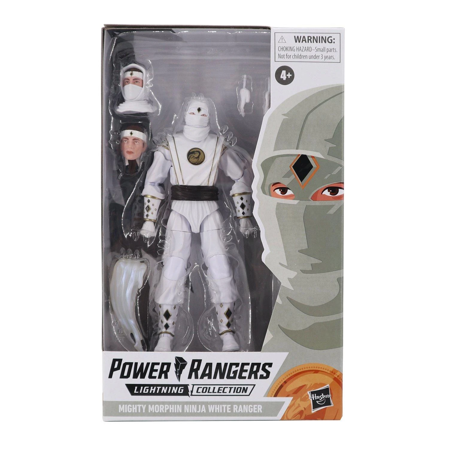 Hasbro Power Rangers Lightning Collection 6-Inch Action Figure - Monsters Mighty Morphin Ninja White Ranger