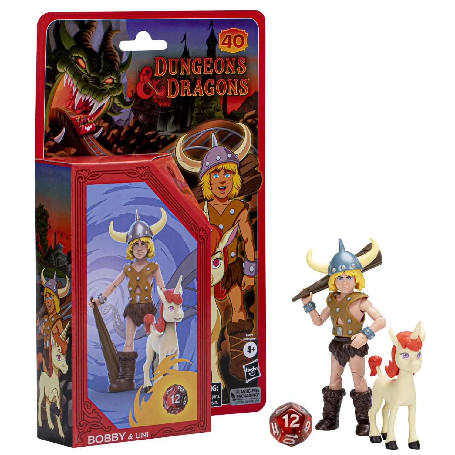 Hasbro Dungeons & Dragons Cartoon Classics 6-Inch-Scale Action Figure - Bobby & Uni