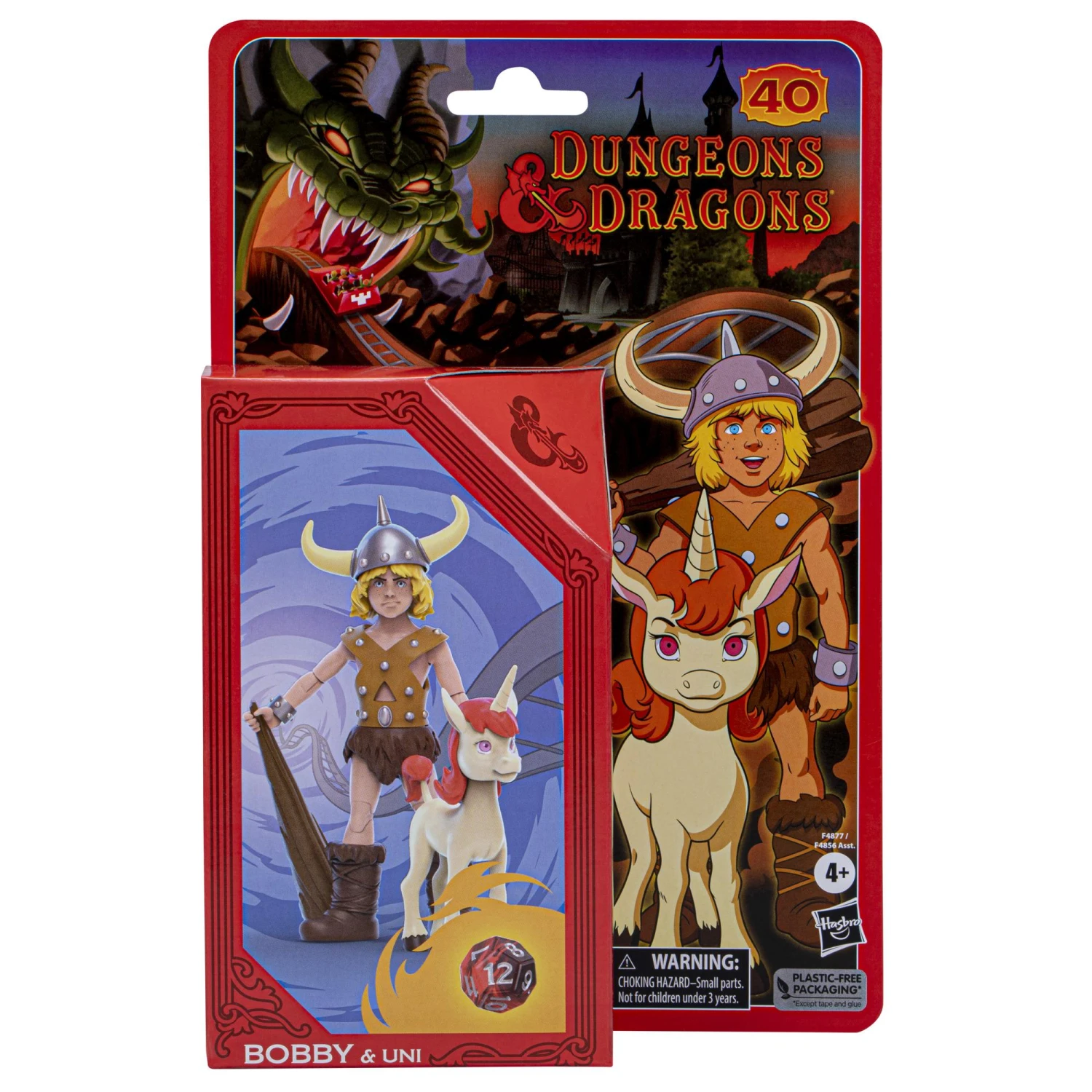 Hasbro Dungeons & Dragons Cartoon Classics 6-Inch-Scale Action Figure - Bobby & Uni - Image 2