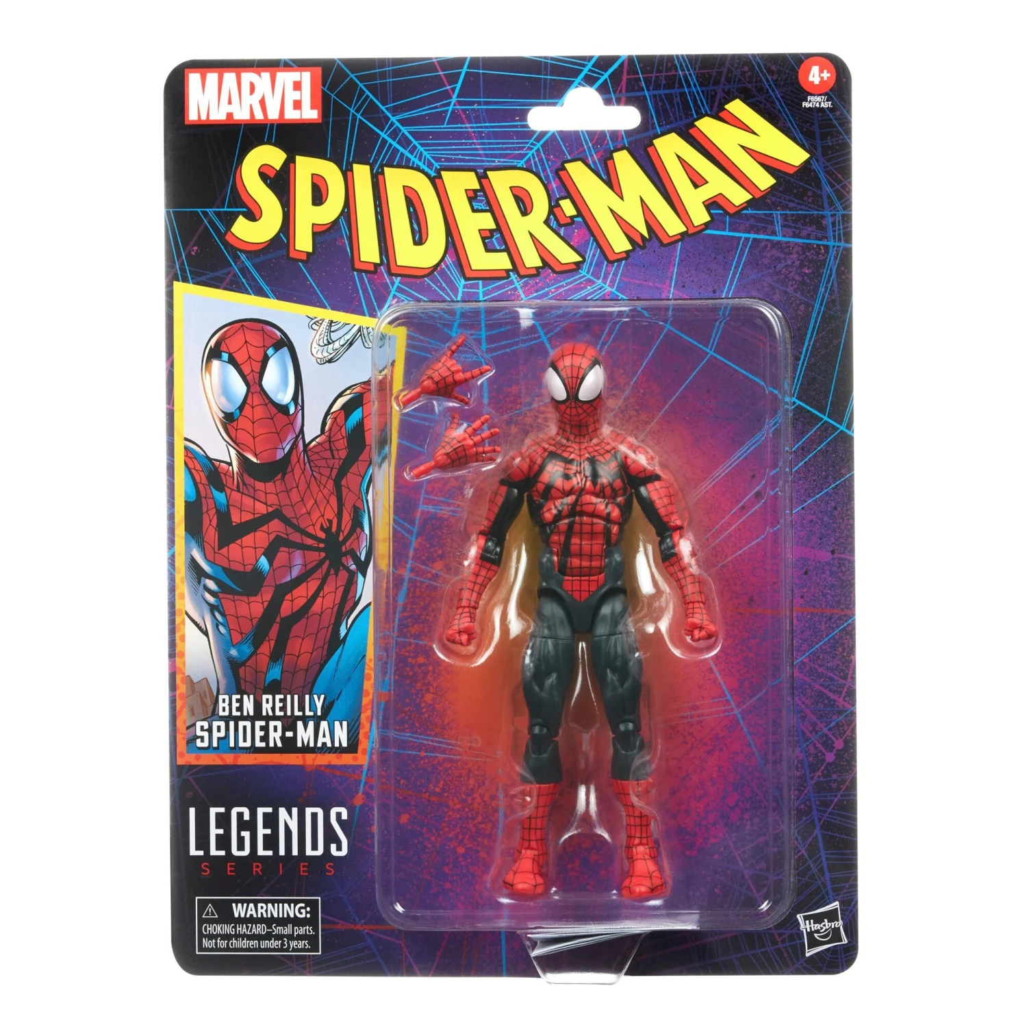 Hasbro Marvel Legends 6 Inch Spider-Man Retro Action Figure Wave 3 - Ben Reilly Spider-Man