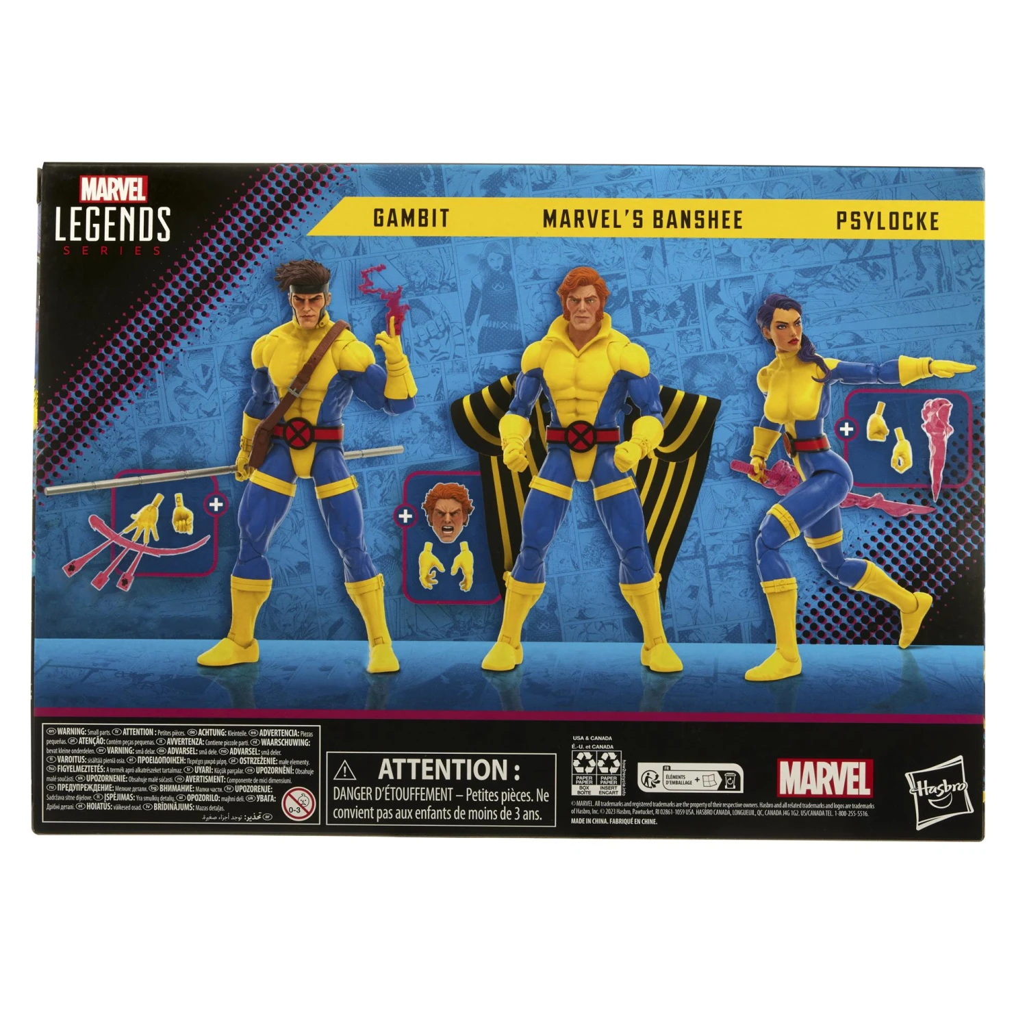 Hasbro Marvel Legends X-Men 60th Anniversary Action Figure - Marvel's Banshee, Gambit & Psylocke Multipack - Image 6