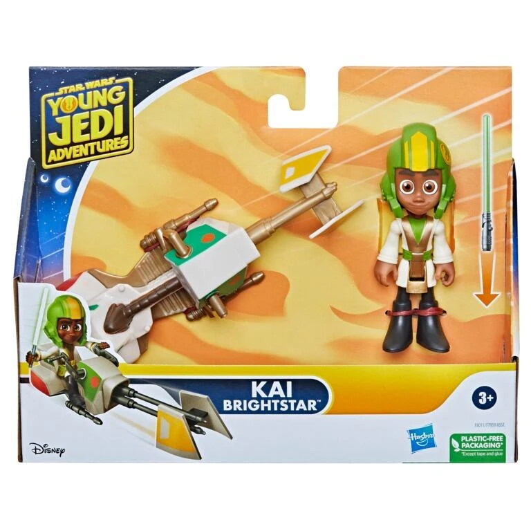Hasbro Star Wars The Young Jedi Adventures Action Figures - Kai Brightstar With Speeder Bike - Image 2