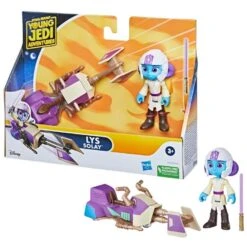 Hasbro Star Wars The Young Jedi Adventures Action Figures - Lys Solay With Speeder Bike