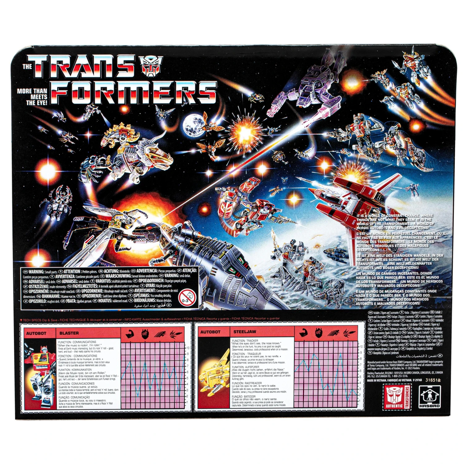 Hasbro *PRE-ORDER Transformers Retro 40th Anniversary Action Figure - G1 Autobot Blaster & Steeljaw - Image 5