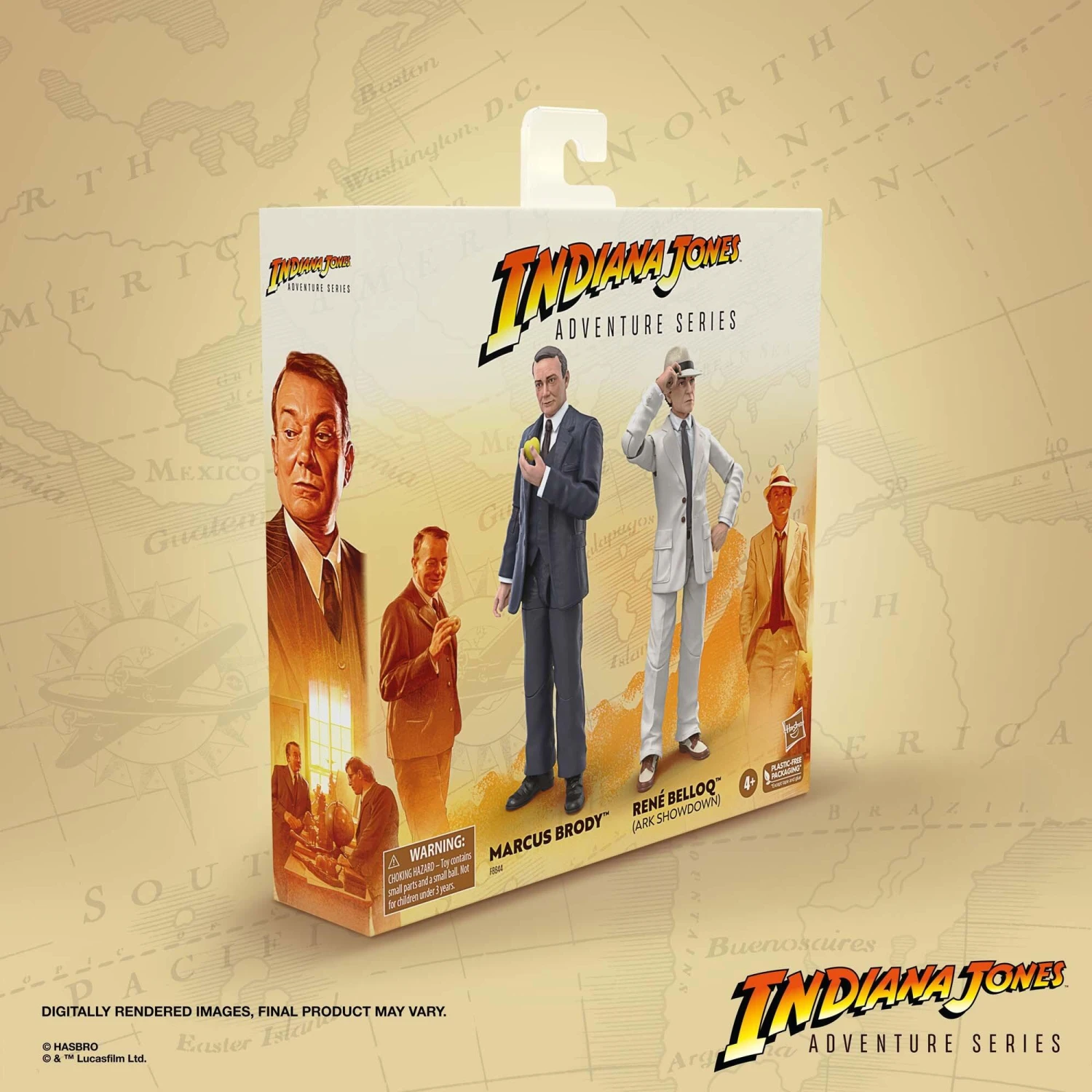 Hasbro Indiana Jones 6 Inch Exclusive Action Figure 2-Pack - Marcus Brody & Rene Belloq (Ark Showdown) - Image 9