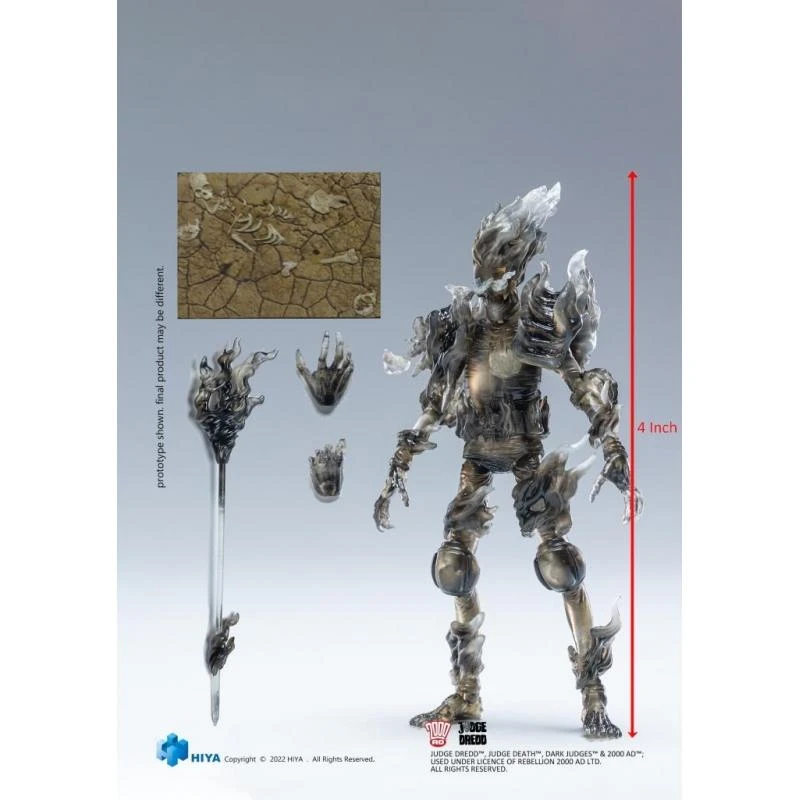 HIYA Toys Judge Dredd 1:18 Scale Action Figures - Black & White Judge Fire - Image 6