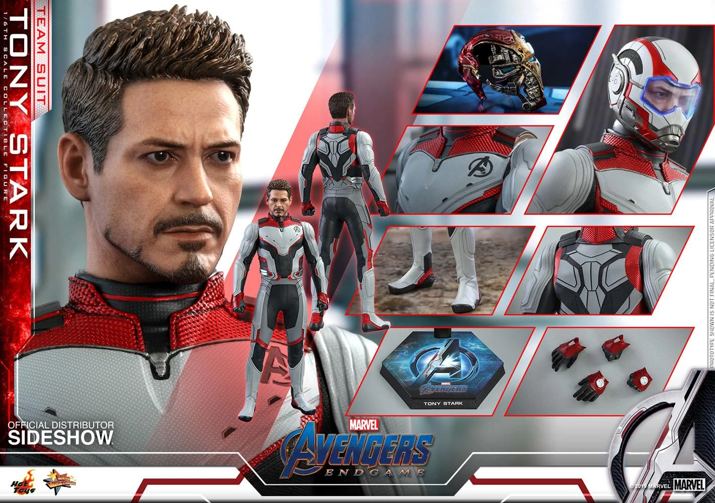 Tony Stark (Team/Quantum Suit) - Marvel Hot Toys Collectibles 1/6 Scale Action Figure - Image 6
