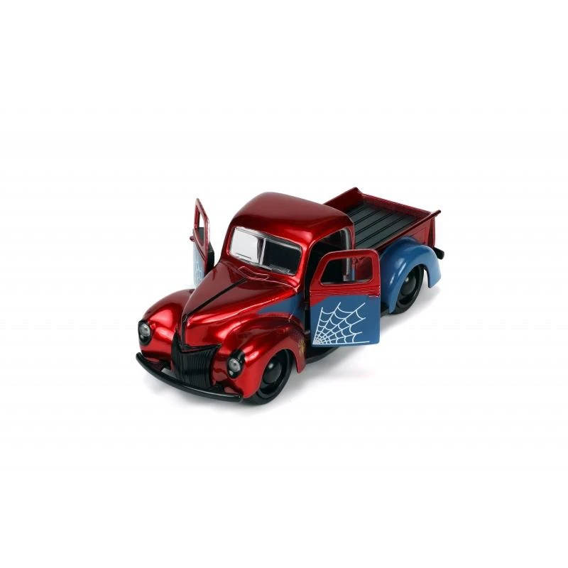Jada Toys Marvel Spider-Man - 1941 Pickup With Proto-suit Spider-Man Figure Hollywood Rides 1:32 Scale Die Cast Vehicle - Image 3