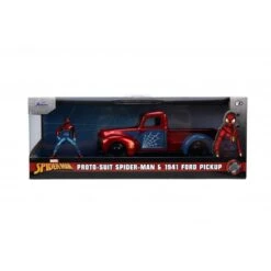 Jada Toys Marvel Spider-Man - 1941 Pickup With Proto-suit Spider-Man Figure Hollywood Rides 1:32 Scale Die Cast Vehicle