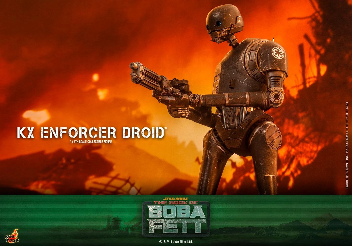 *PRE-ORDER KX Enforcer Droid (The Book Of Boba Fett) - Star Wars Hot Toys Collectibles 1/6 Scale Action Figure - Image 10