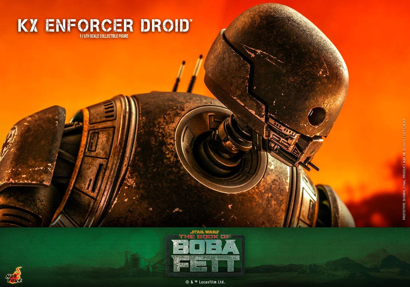 *PRE-ORDER KX Enforcer Droid (The Book Of Boba Fett) - Star Wars Hot Toys Collectibles 1/6 Scale Action Figure - Image 9