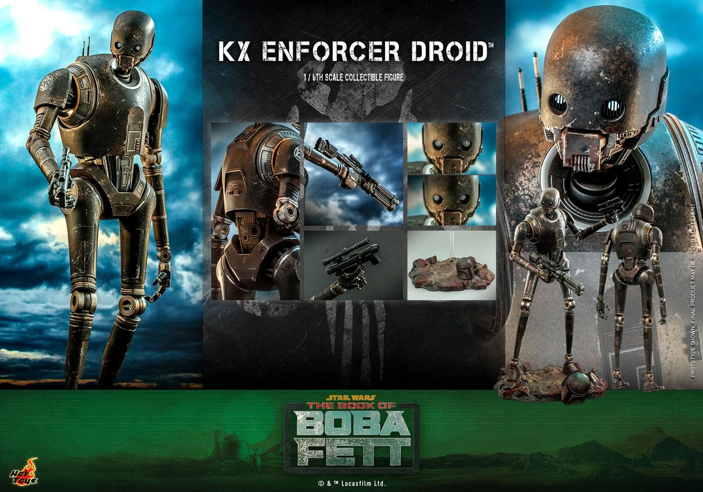 *PRE-ORDER KX Enforcer Droid (The Book Of Boba Fett) - Star Wars Hot Toys Collectibles 1/6 Scale Action Figure - Image 7