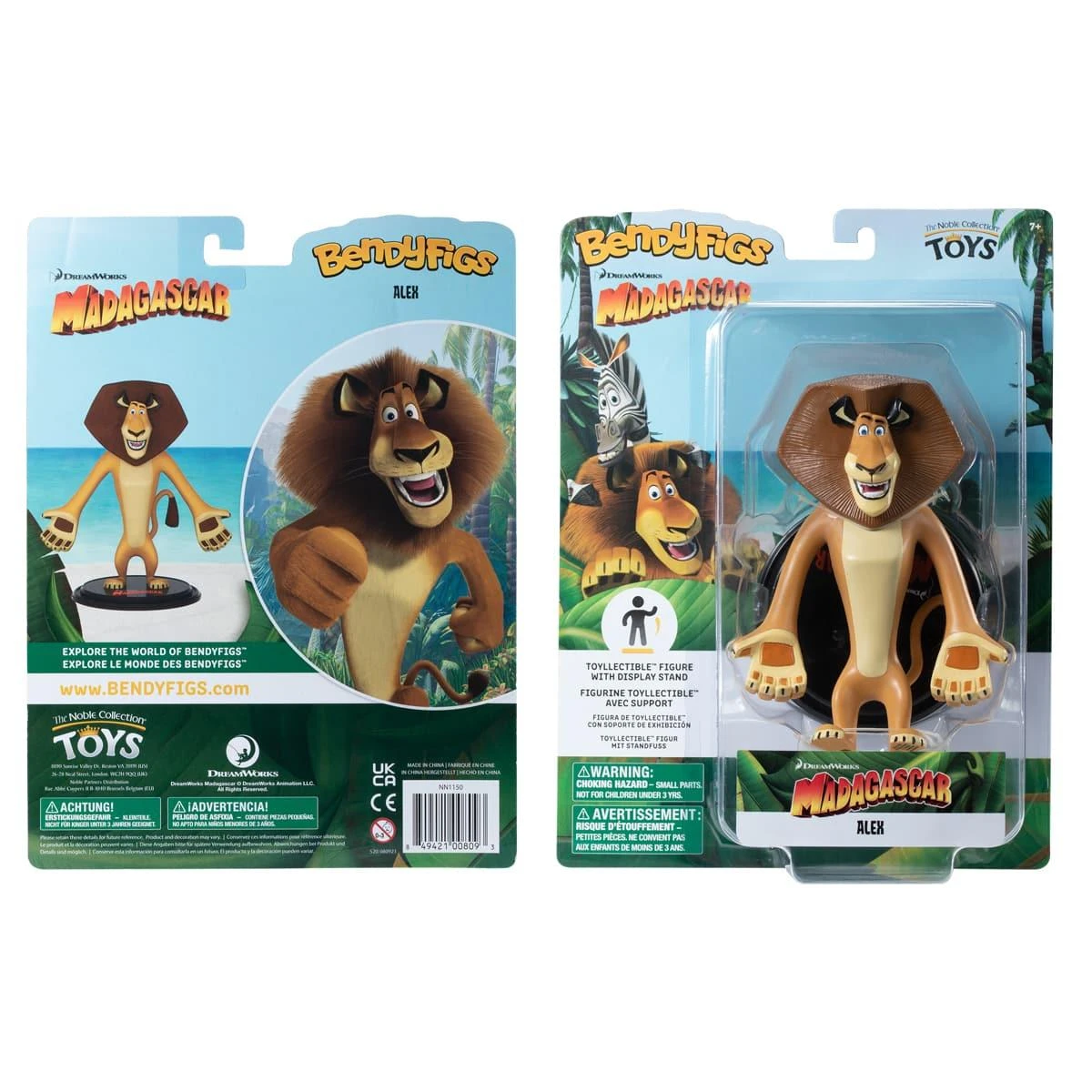 Noble Collection Madagascar Bendyfigs Action Figure - Alex The Lion - Image 3