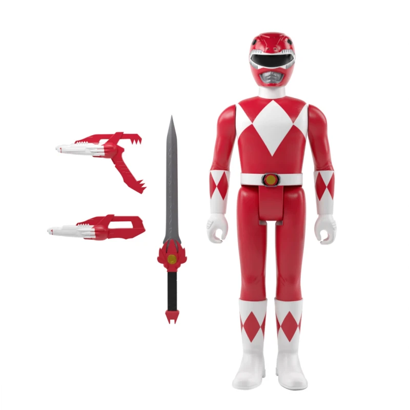 SUPER7 Power Rangers ReAction Action Figure - Red Ranger - Image 2