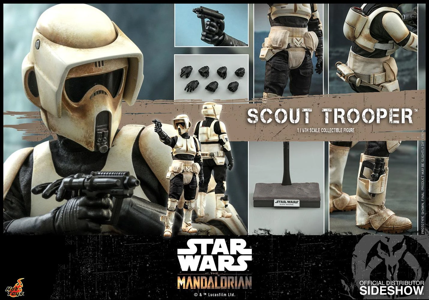 Imperial Scout Trooper (Mandalorian) - Star Wars Hot Toys Collectibles 1/6 Scale Action Figure - Image 7