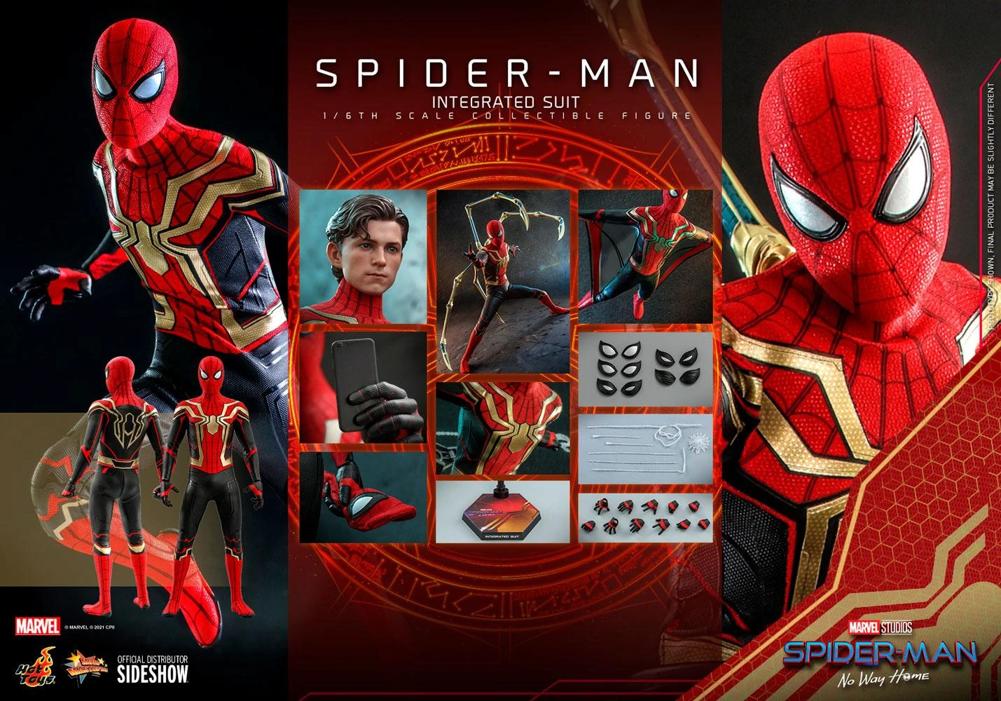 Spider-Man Intergrated Suit - Spider-Man Far From Home - Marvel Hot Toys Collectibles 1/6 Scale Action Figure - Image 7