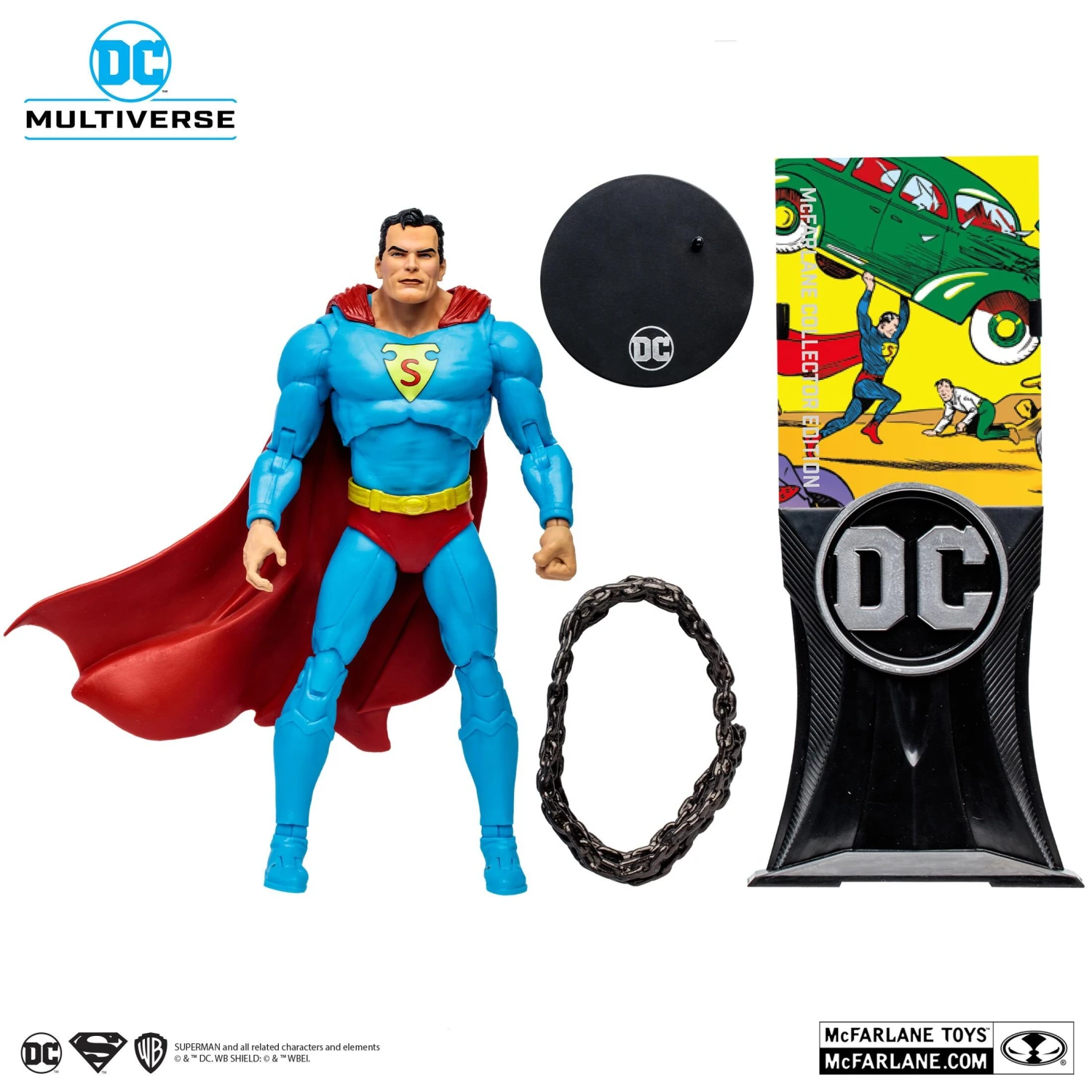 DC McFarlane Collector Edition 7 Inch Action Figure - #1 Superman (Action Comics #1) - Image 2