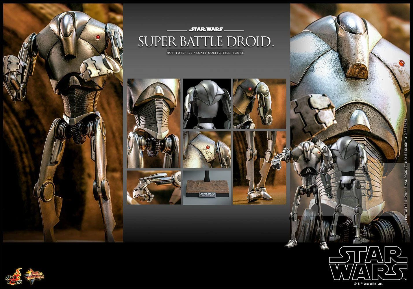 *PRE-ORDER B2 Super Battle Droid- Star Wars: Attack Of The Clones 20th Anniversary Hot Toys Collectibles 1/6 Scale Action Figure - Image 6