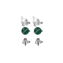 STAR WARS BOBA FETT 3 PACK STUD EARRINGS