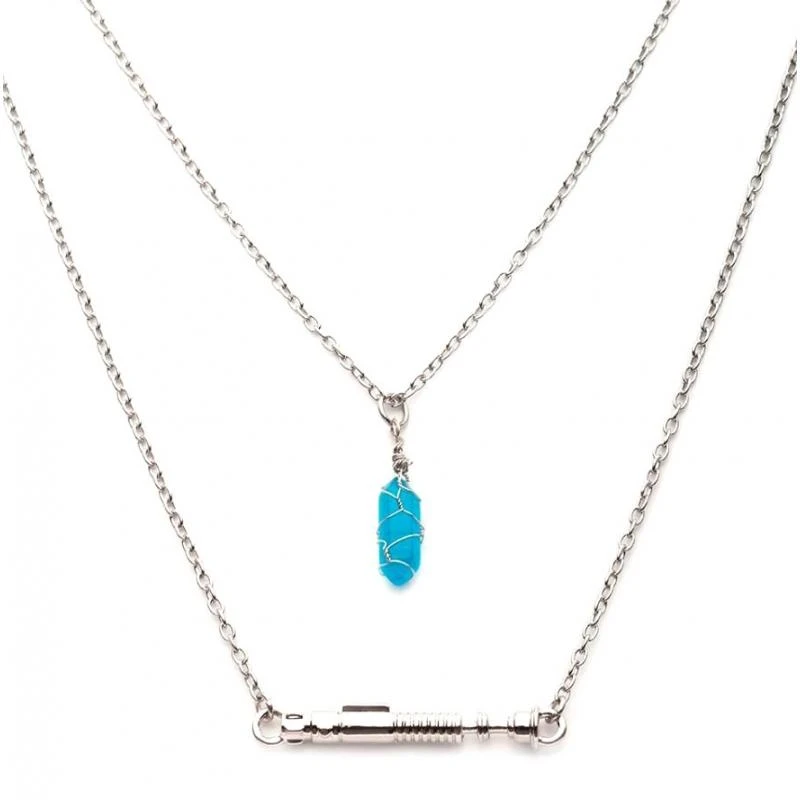 STAR WARS Kenobi - Obi-Wan Lightsaber Hilt Pendant Necklace Twin Set - Image 3