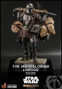 The Mandalorian And Grogu Deluxe Figure Set- Star Wars Hot Toys Collectibles 1/6 Scale Action Figure
