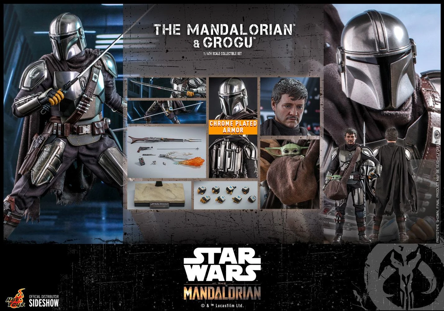 The Mandalorian And Grogu - Star Wars Hot Toys Collectibles 1/6 Scale Action Figure - Image 5