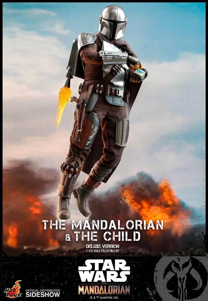 The Mandalorian And The Child (Deluxe) Figure Set- Star Wars Hot Toys Collectibles 1/6 Scale Action Figure - Image 3