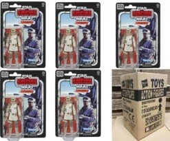 Hasbro STAR WARS BLACK SERIES 6 INCH ACTION FIGURE 40TH ANNIVERSARY HOTH REBEL SOLDIER SEALED CASE OF 5